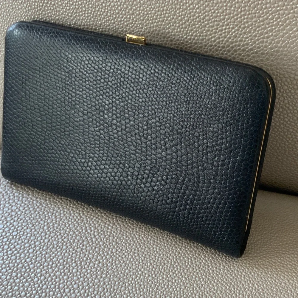 AMI Alexandre Mattiussi leather black card case